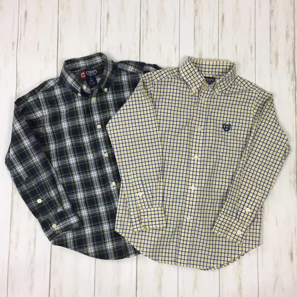 X2 Chaps Boys Plaid Button-Down Dress Shirts (5)